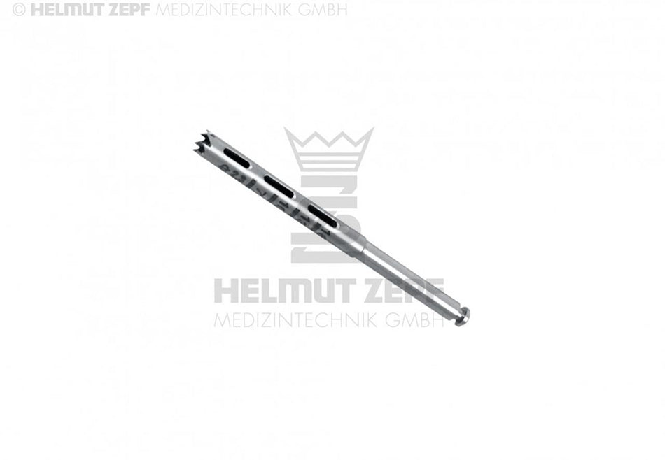 Trepan drill, inner diameter 2.3 mm, shaft 2.35 mm x 30 mm