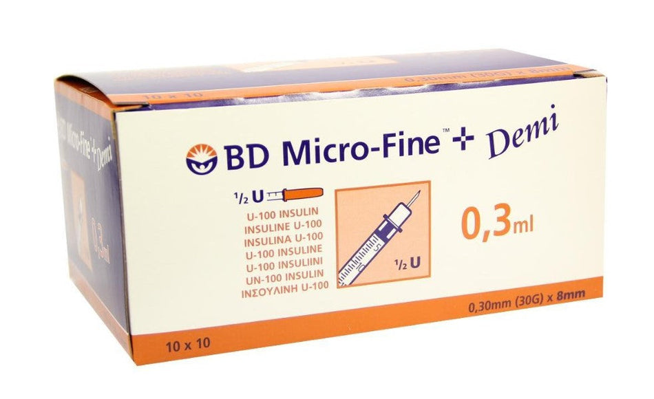 BD MICRO-FINE+U 100 insulin syringe 0.3x8 mm 100 pieces