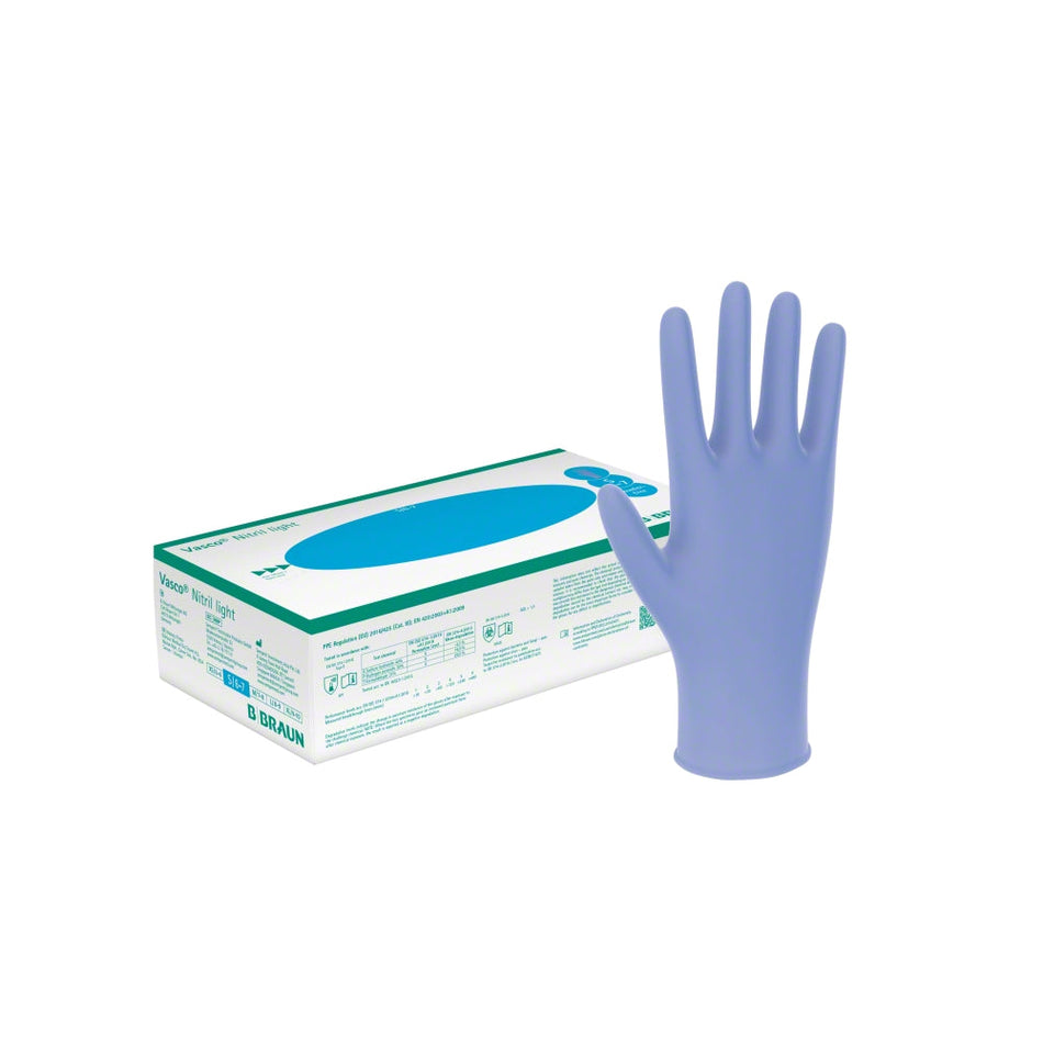 Nitrile gloves PF non-sterile blue Vasco light size S B.Braun 150 pieces