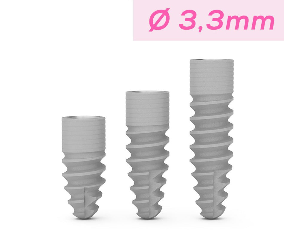 ICX-PREMIUM implant, Ø 3.3mm, drilling depth/length: 10mm, 6 pieces