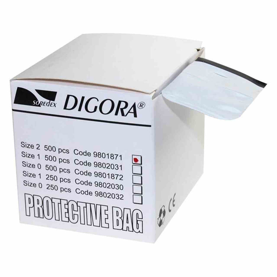 Digora hygiene protective covers, self-adhesive, size 2, 3 x 4 cm, 500 pieces