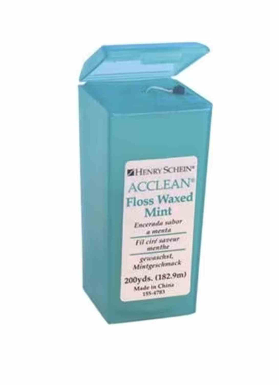 HS-Acclean Dental Floss - Dispenser box dental floss mint waxed, dispenser 182 m