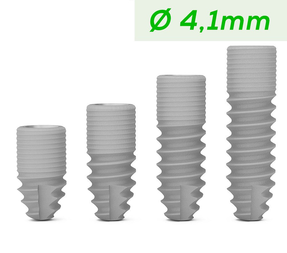 ICX-Premium implant, green, Ø 4.1mm, length: 10mm, pack of 6