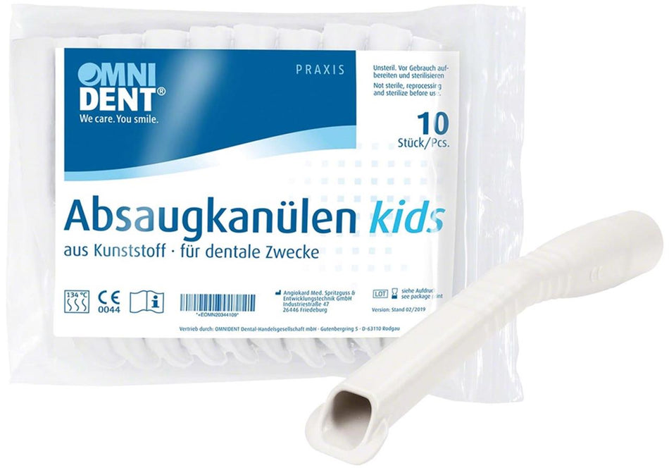 Omni suction cannulas Kids - pack of 10 suction cannulas white