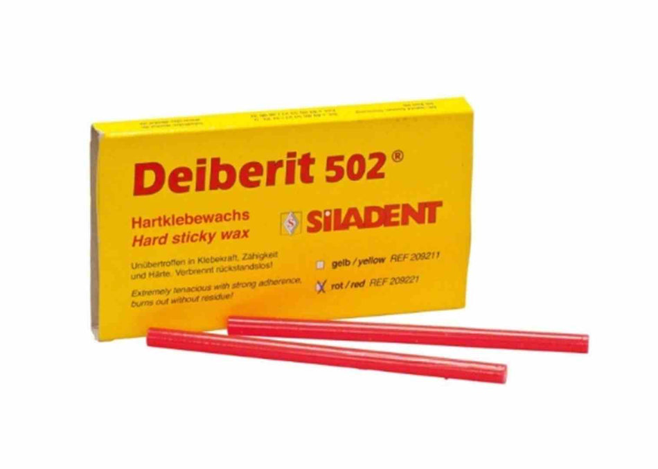 Deiberit 502 Adhesive Wax Sticks red, 10 pieces