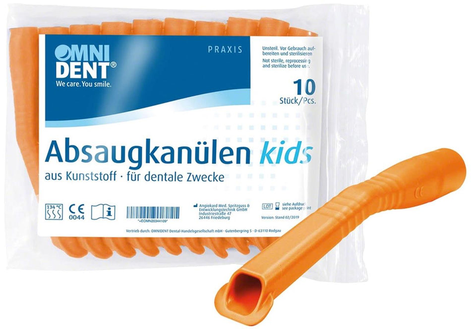 Omni suction cannulas Kids - pack of 10 suction cannulas orange