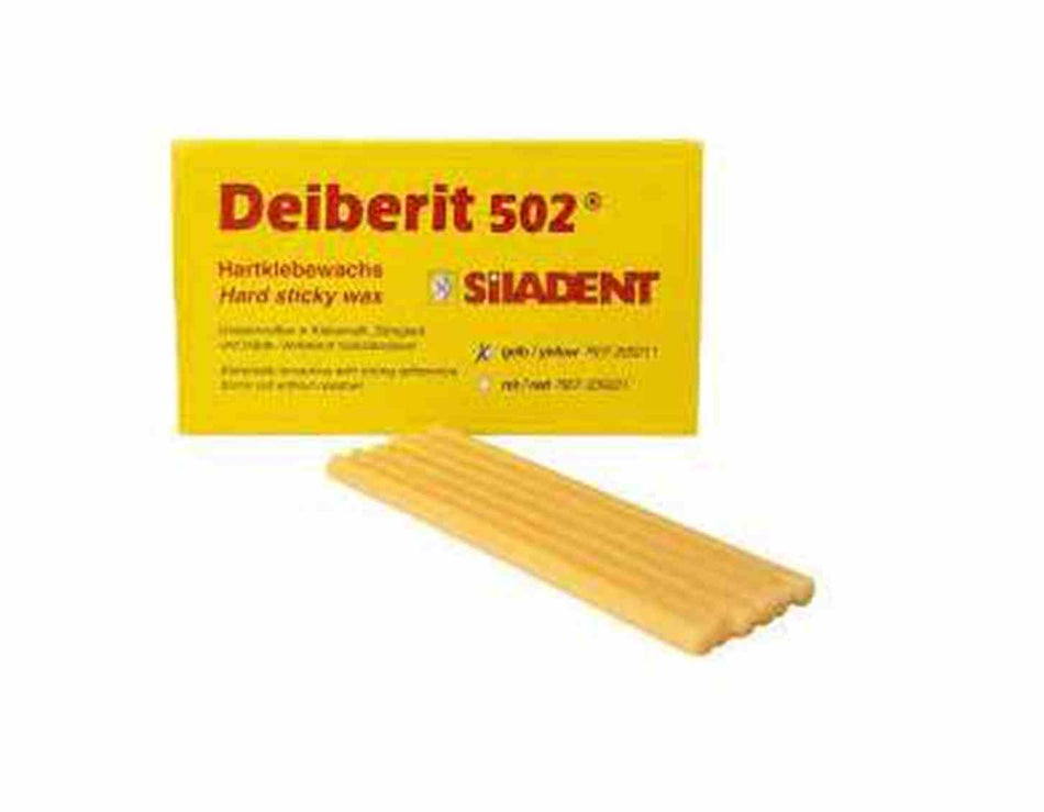 Deiberit 502 Adhesive Wax Sticks yellow, pack of 50