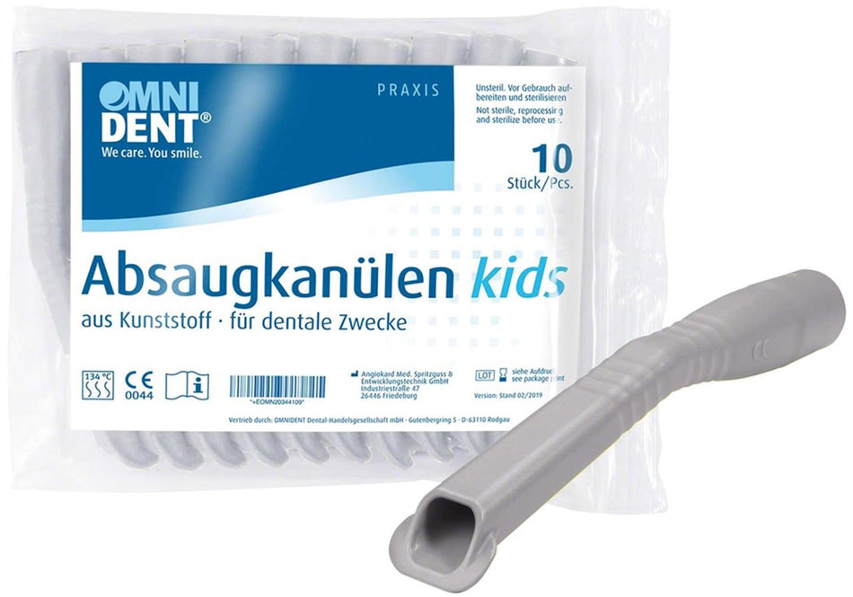 Omni suction cannulas Kids - pack of 10 suction cannulas grey