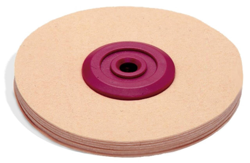 Soft leather buffing wheel plastic core 80 mm, 1 piece