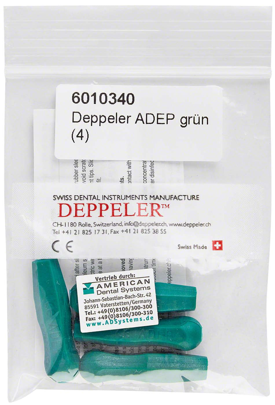 Deppeler ADEP grips pack of 4 green