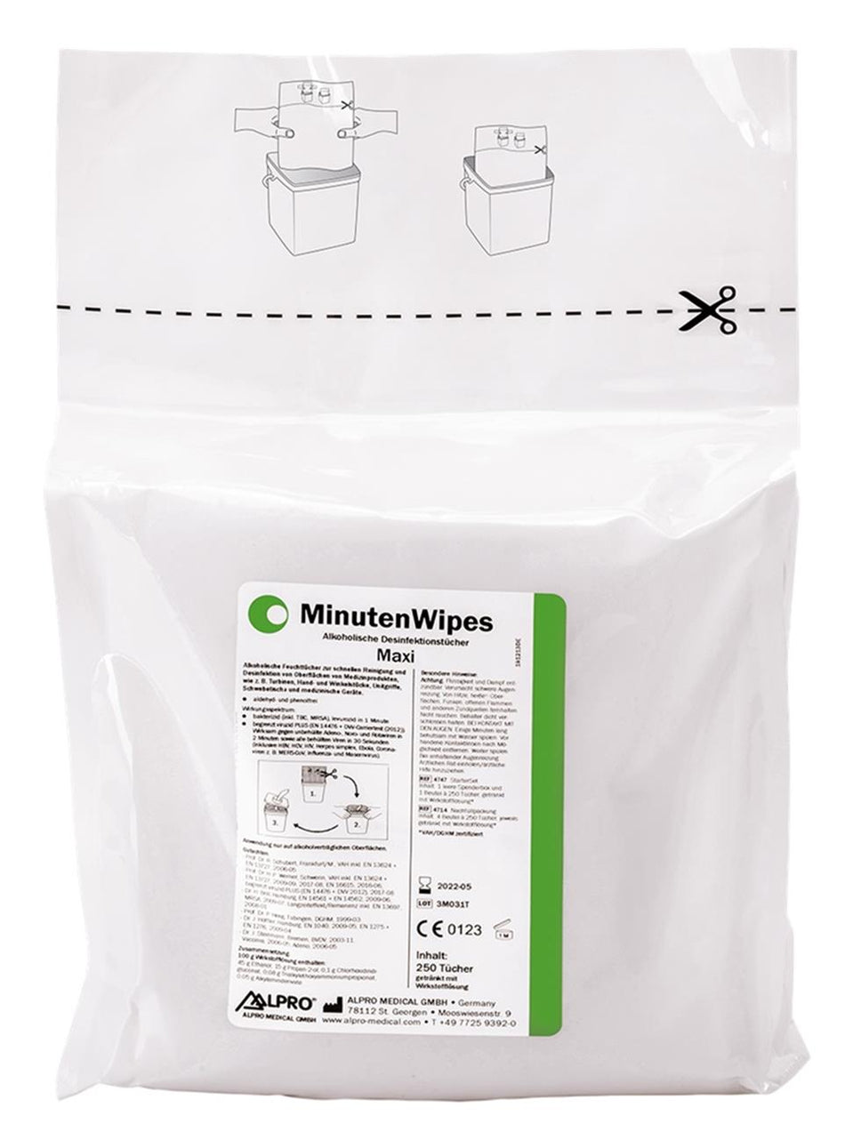 Netherlands MinuteWipes Maxi - Box 4 x 250 pieces