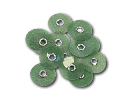 HS finishing and polishing discs standard - refill pack green - coarse, Ø 12.7 mm, pack of 85 pieces