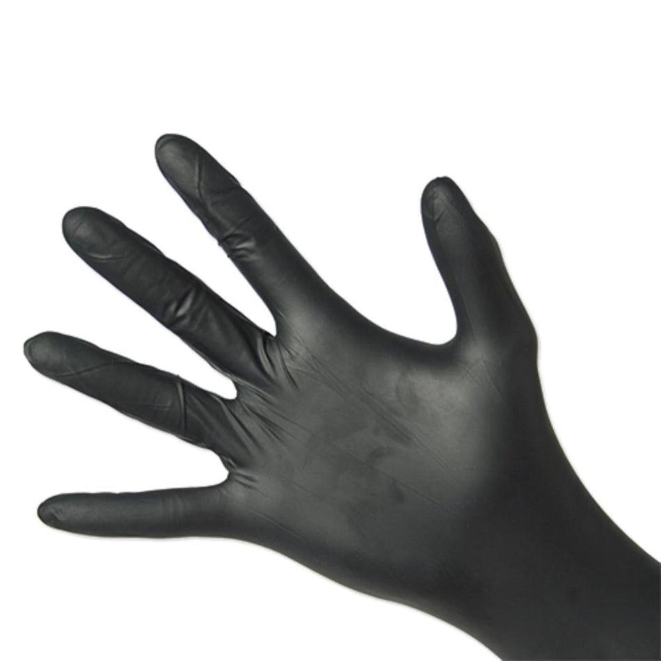 HS-Nitrile gloves powder-free, black, size S, pack of 100