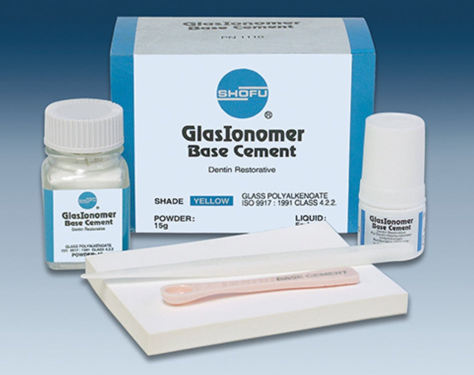 GLASS IONOMER BASE CEMENT SET YELLOW