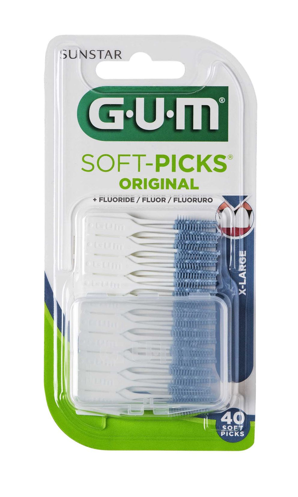 Gum Soft-Picks 636 with travel case extra-large, pack of 40 pieces