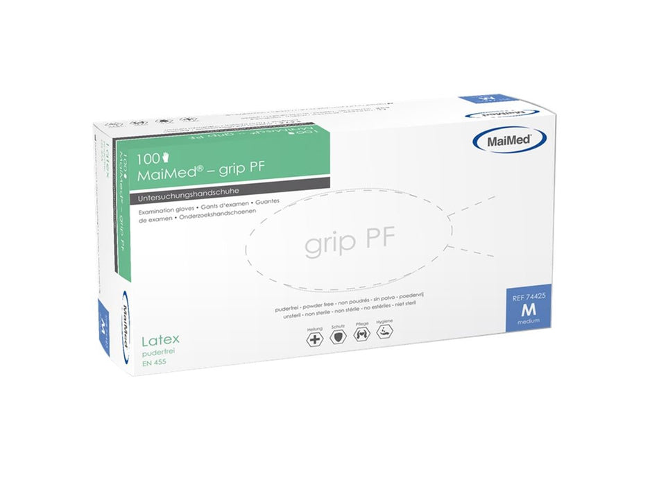 MaiMed-grip latex gloves powder-free size L, non-sterile, 100 pcs./box