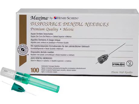 Maxima injection cannulas, 30G, 40 × 13, x-short, ? 0.3 mm, green, pack of 100