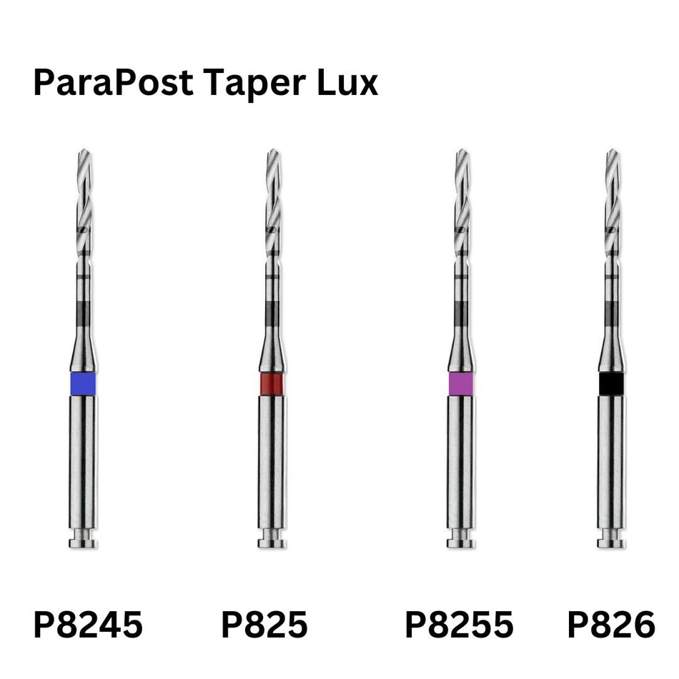 ParaPost Taper Lux Drills Assortment P82-A, pack of 4 pieces