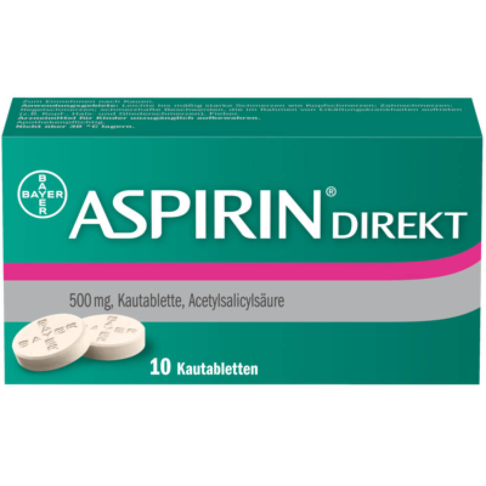 Aspirin Direct Chewable Tablets 10 pieces