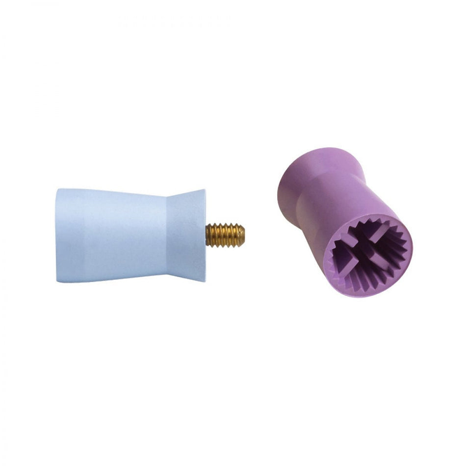 Young prophylactic cup, Traditional Web type, long, soft (purple), free of latex and BPA, screw-type for screwing on, 144 pieces