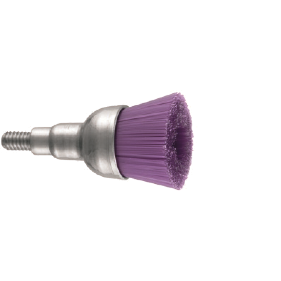 Brush, cup-shaped, screw-in, 9533M.000.060.K3 100ER, purple, 1 pack of 100 pieces