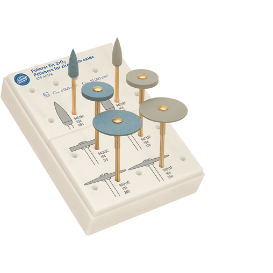 Polishing set zirconium oxide, ZRO2 4617A.104..K0, 1 pack of 1 piece