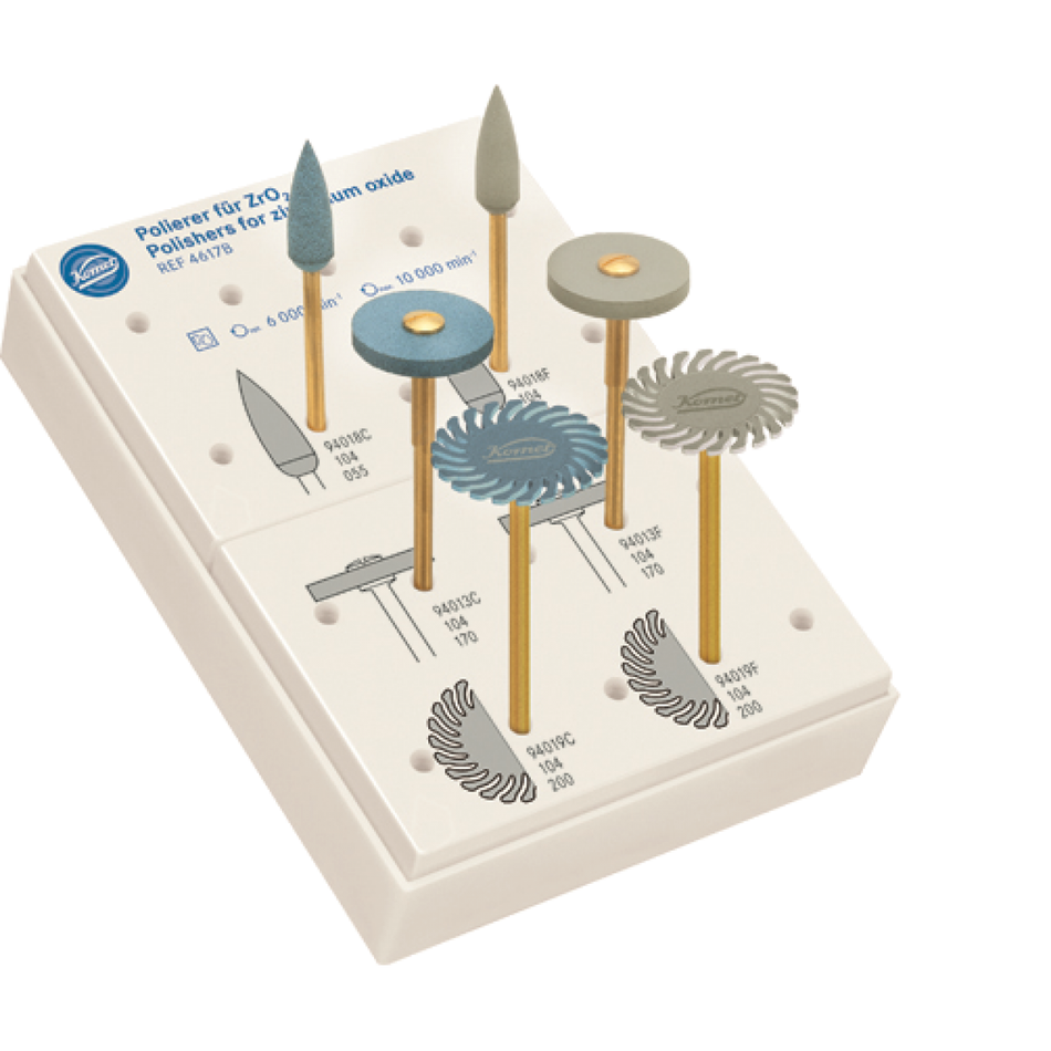 Polishing set zirconium oxide, ZRO2 4617B.104..K0, 1 pack of 1 piece