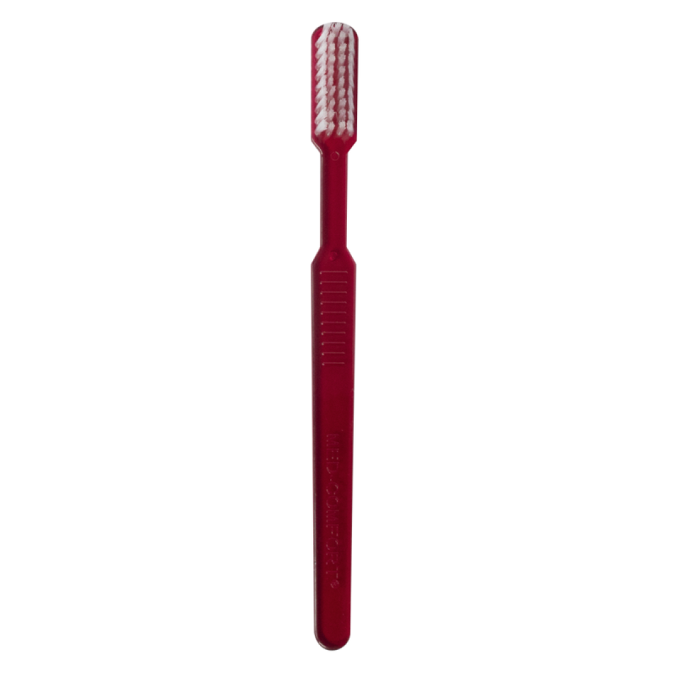 MED-COMFORT - Disposable toothbrushes, colored - wine red, 100 pieces