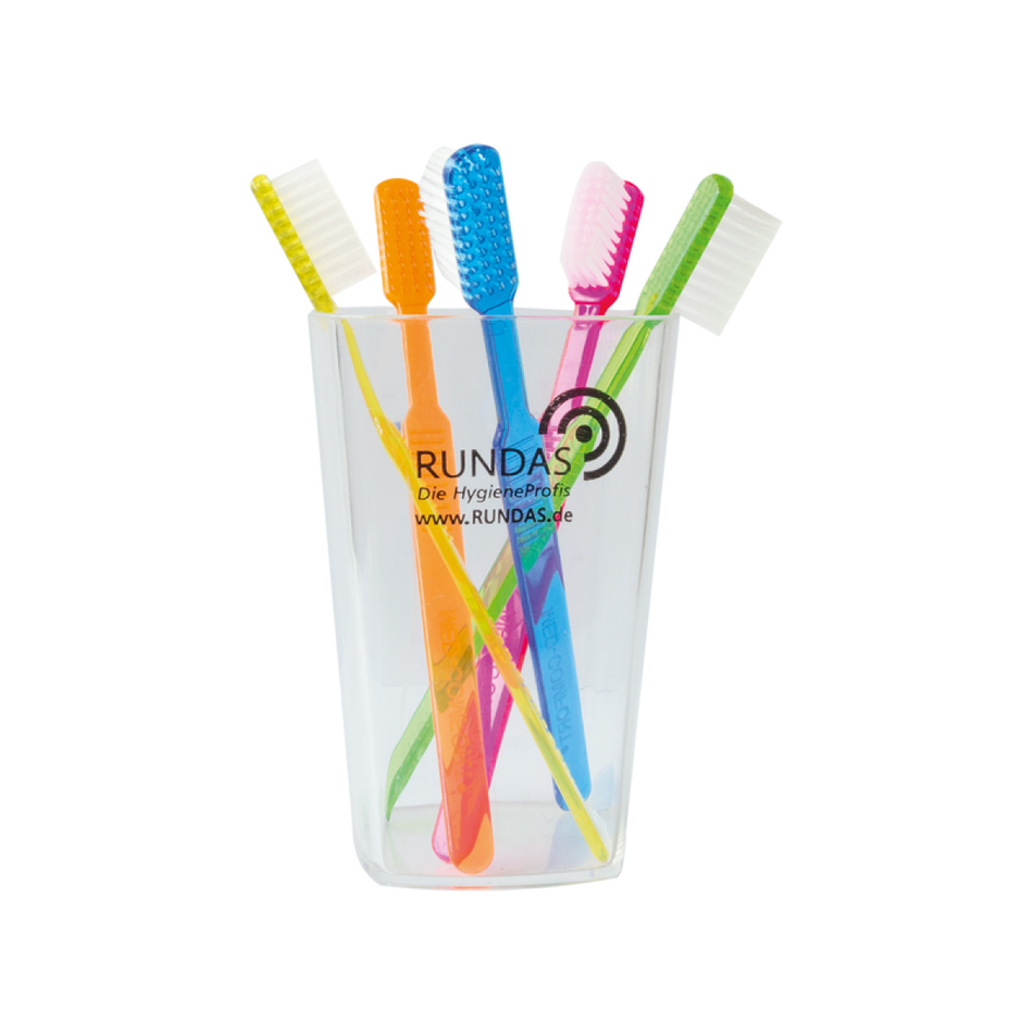 Disposable toothbrushes, color mix, 500 pieces