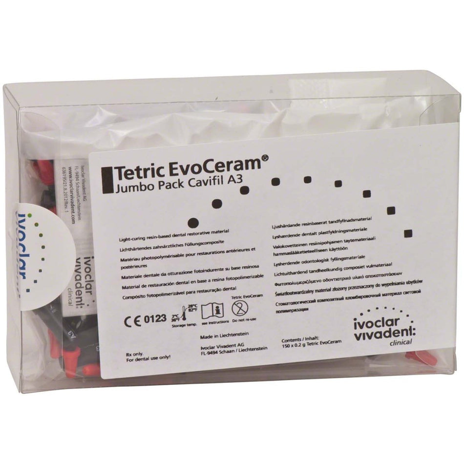 Tetric EvoCeram, Composite, A3, 150 capsules of 0.2 g each