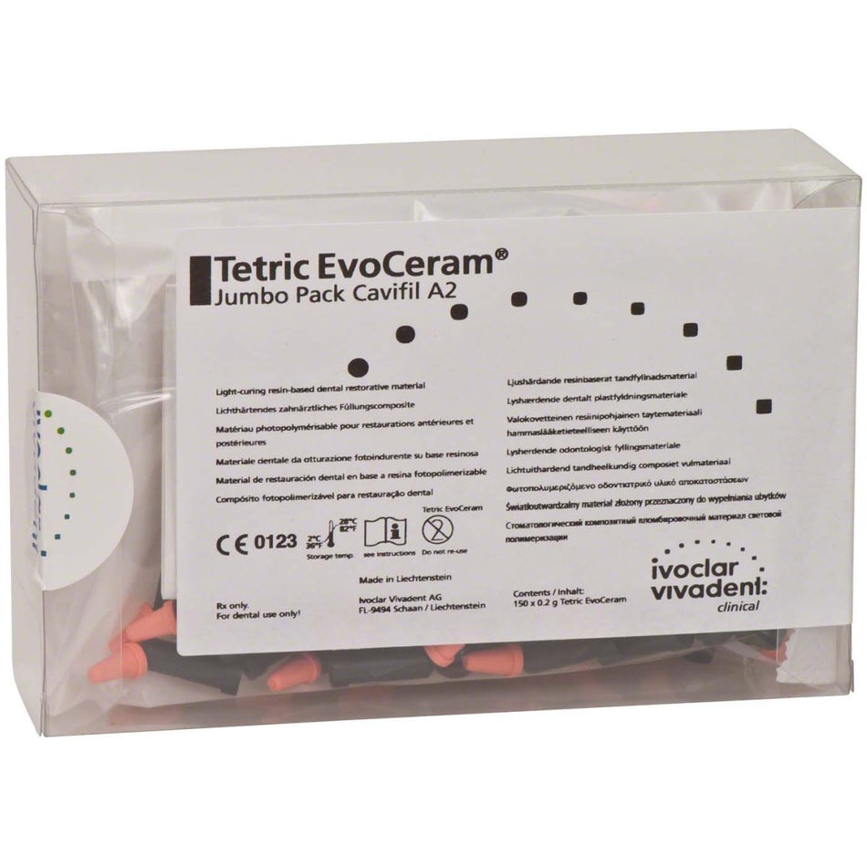 Tetric EvoCeram, Composite, A2, 150 capsules of 0.2 g each