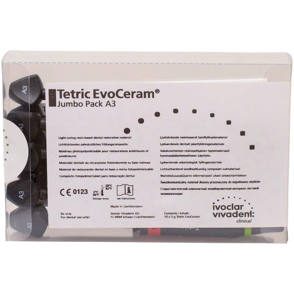 Tetric EvoCeram, universal composite, A3, 10 syringes of 3 g each