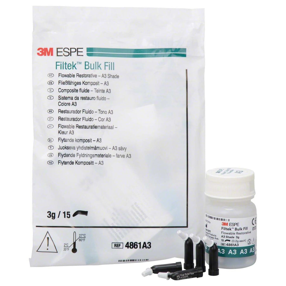 Filtek Bulk Fill Flowable, composite, A3, 15 capsules of 0.2 g each