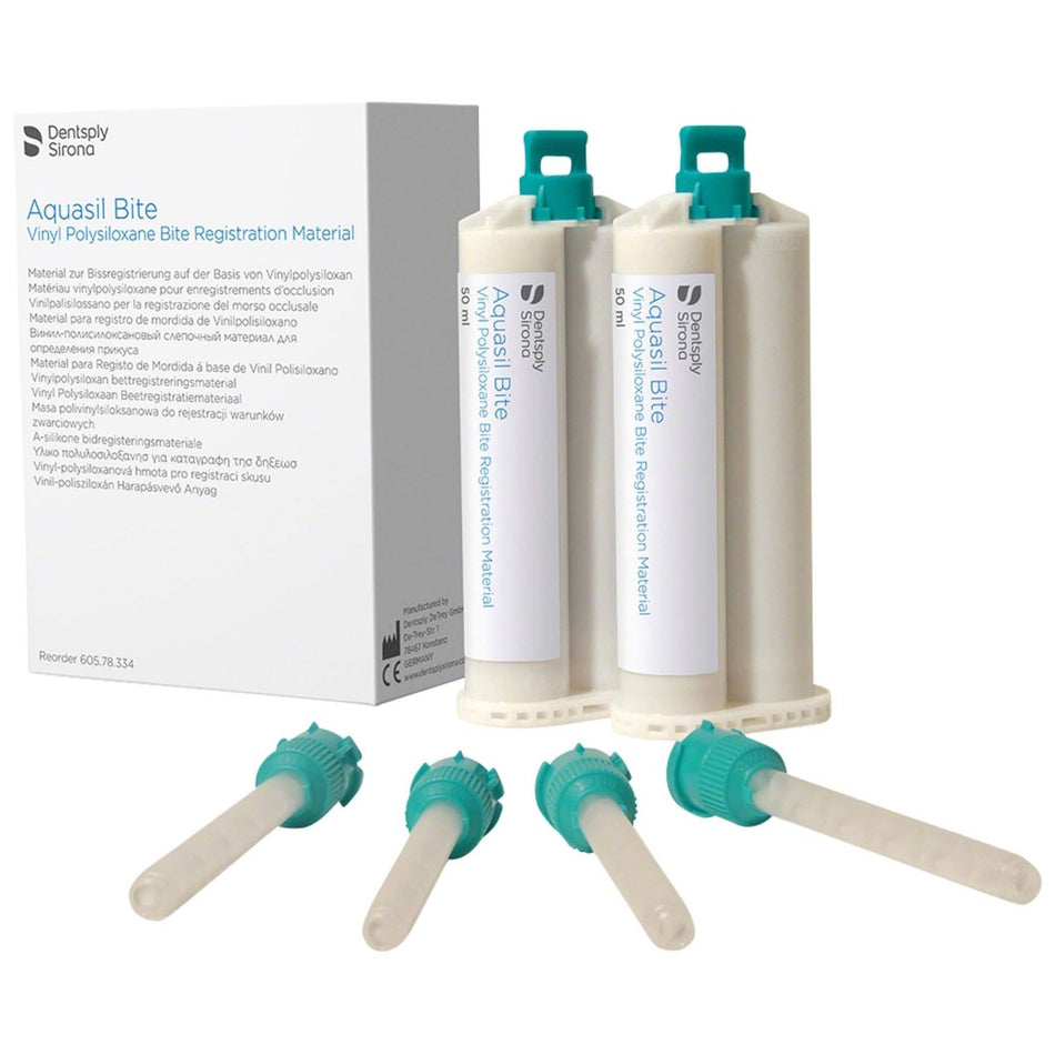 Aquasil Bite, polyvinylsiloxane material, 2 double cartridges of 50 ml each