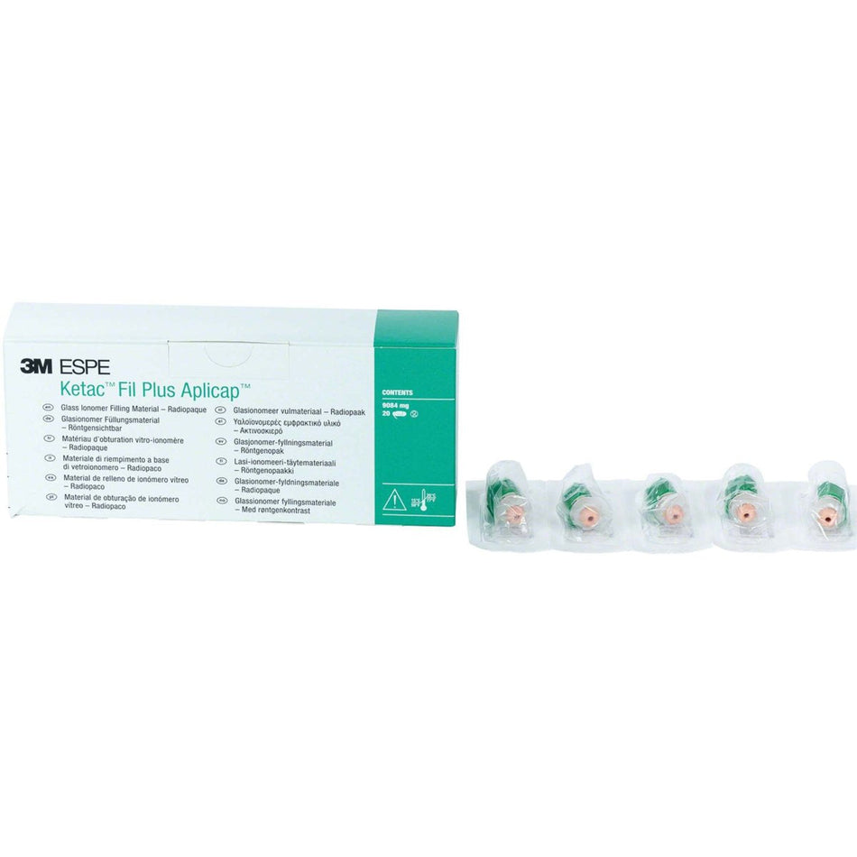 Ketac Fil Plus Aplicap, glass ionomer filling material, A2, pack of 20 capsules