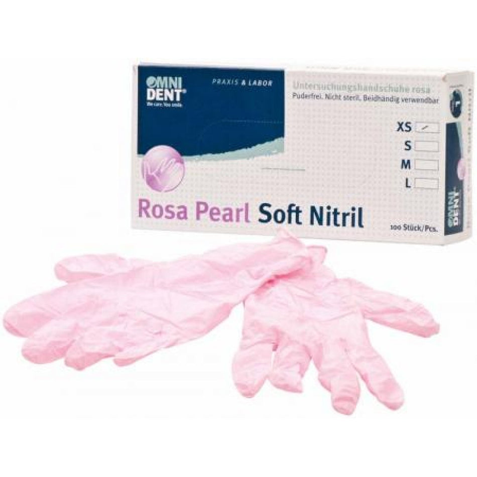 Pink Pearl Soft Nitrile Pack of 100 XS