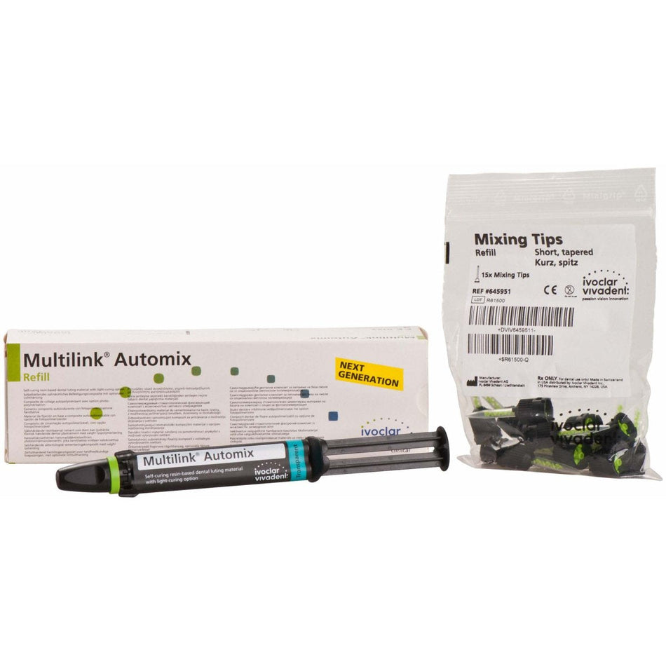 Multilink Automix Easy Refill, luting composite, transparent, syringe of 9 g