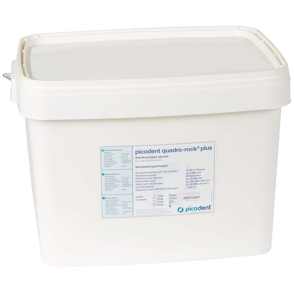 Picodent Quadro rock, ivory, bucket of 25 kg