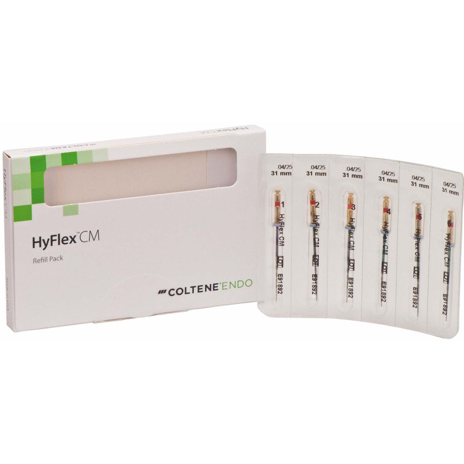 Hyflex CM NiTi files, 04/25, 31mm, pack of 6 pieces