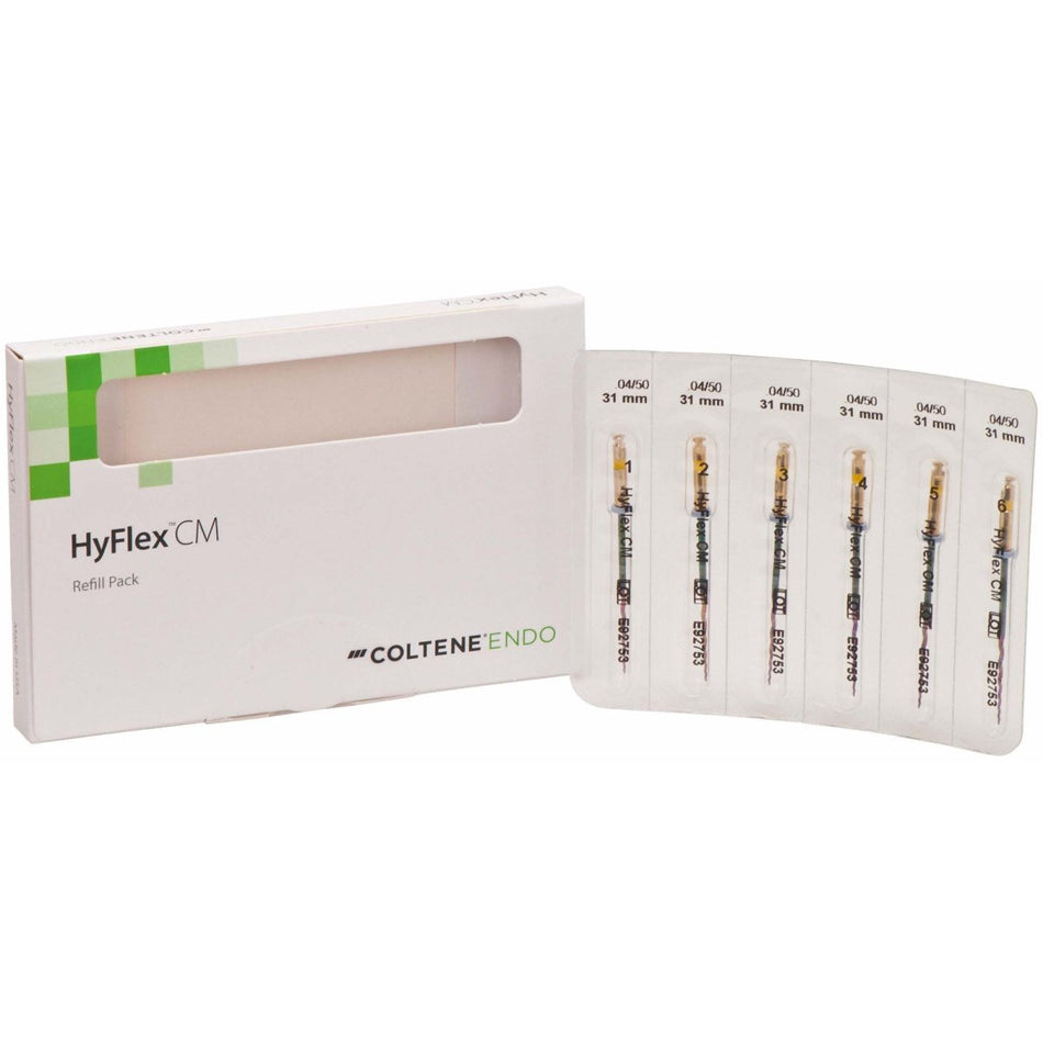 Hyflex CM NiTi files, 04/50, 31mm, pack of 6 pieces