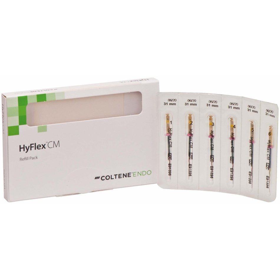 Hyflex CM NiTi files, 06/20, 31mm, pack of 6 pieces