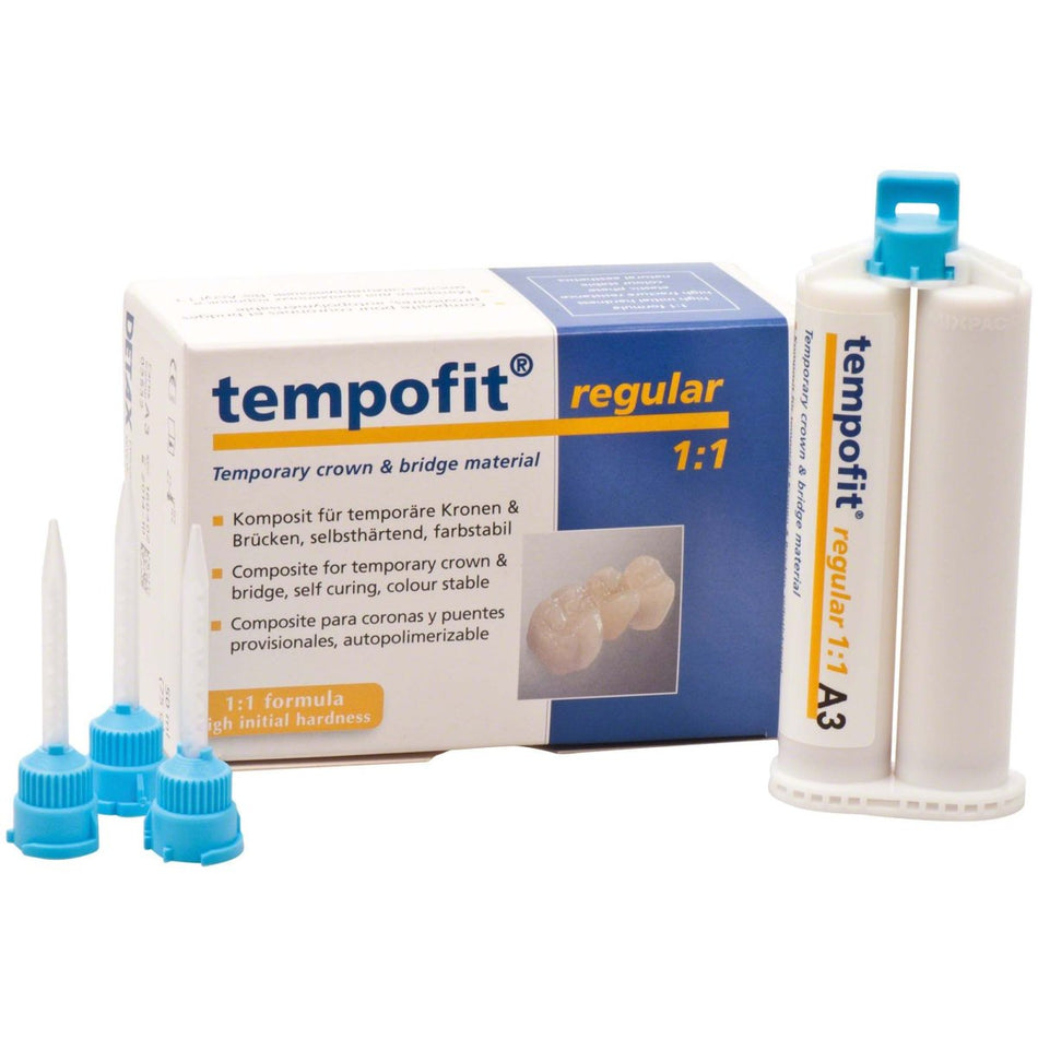 Tempofit Regular 1:1, bis-acrylic composite, A2, double cartridge of 50 ml