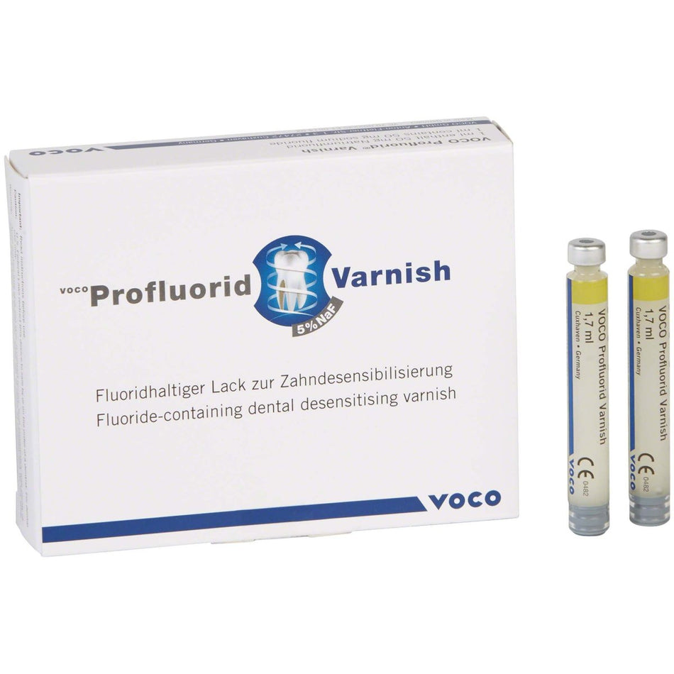 ProFluorid Varnish, tooth desensitization varnish, melon, 5 cylinder ampoules of 1.7 ml each