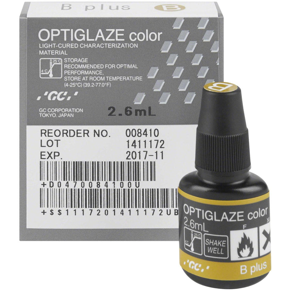 GC Optiglaze color, B plus, bottle of 2.6 ml