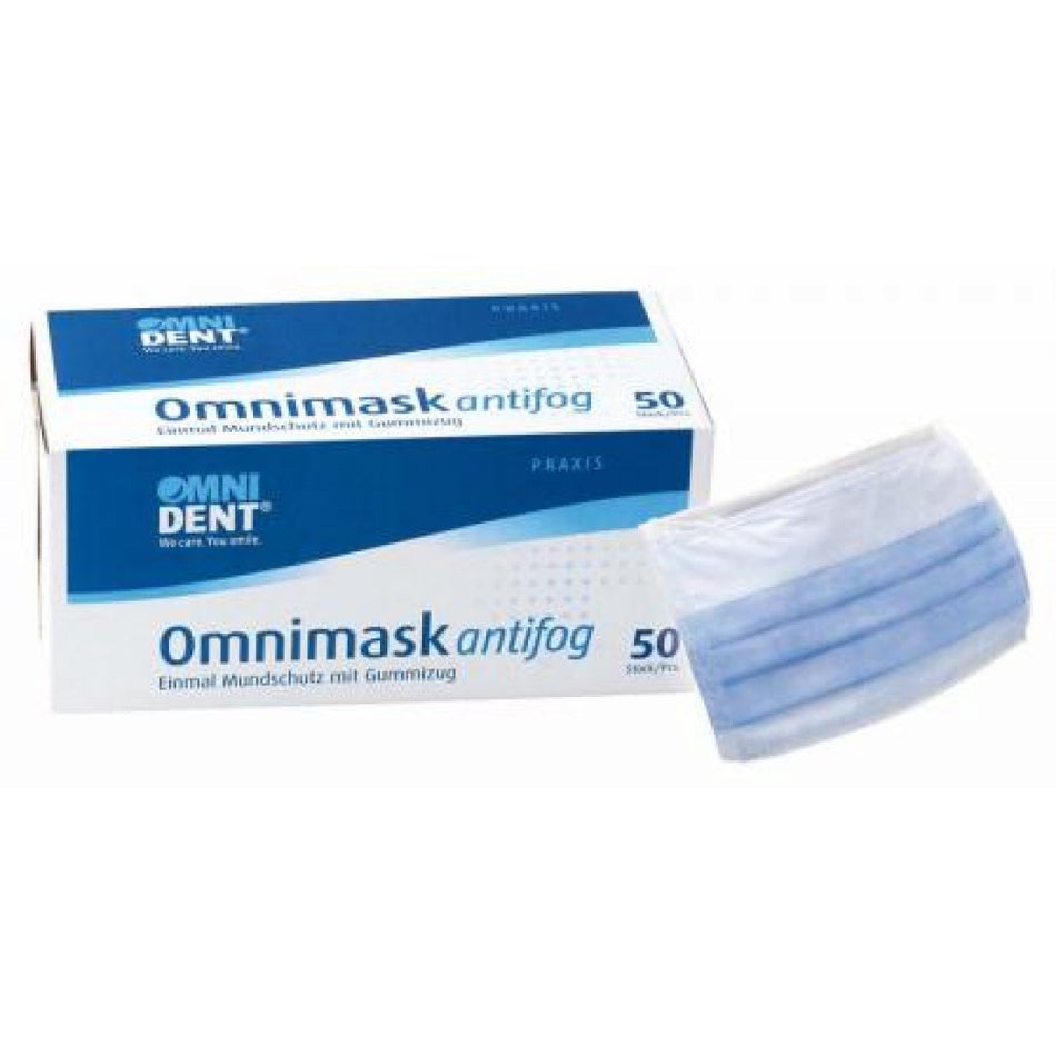 Omnimask Antifog Pack of 50 blue, elastic band