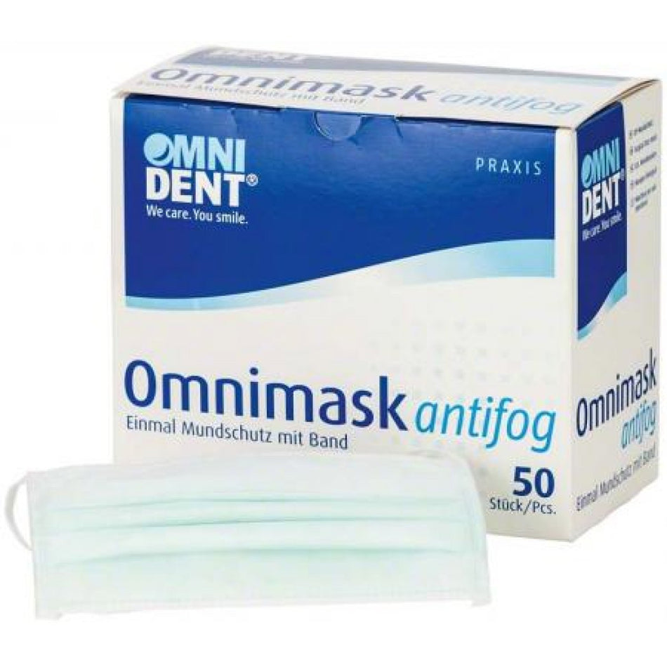 Omnimask Antifog pack 50 pieces green, ribbon