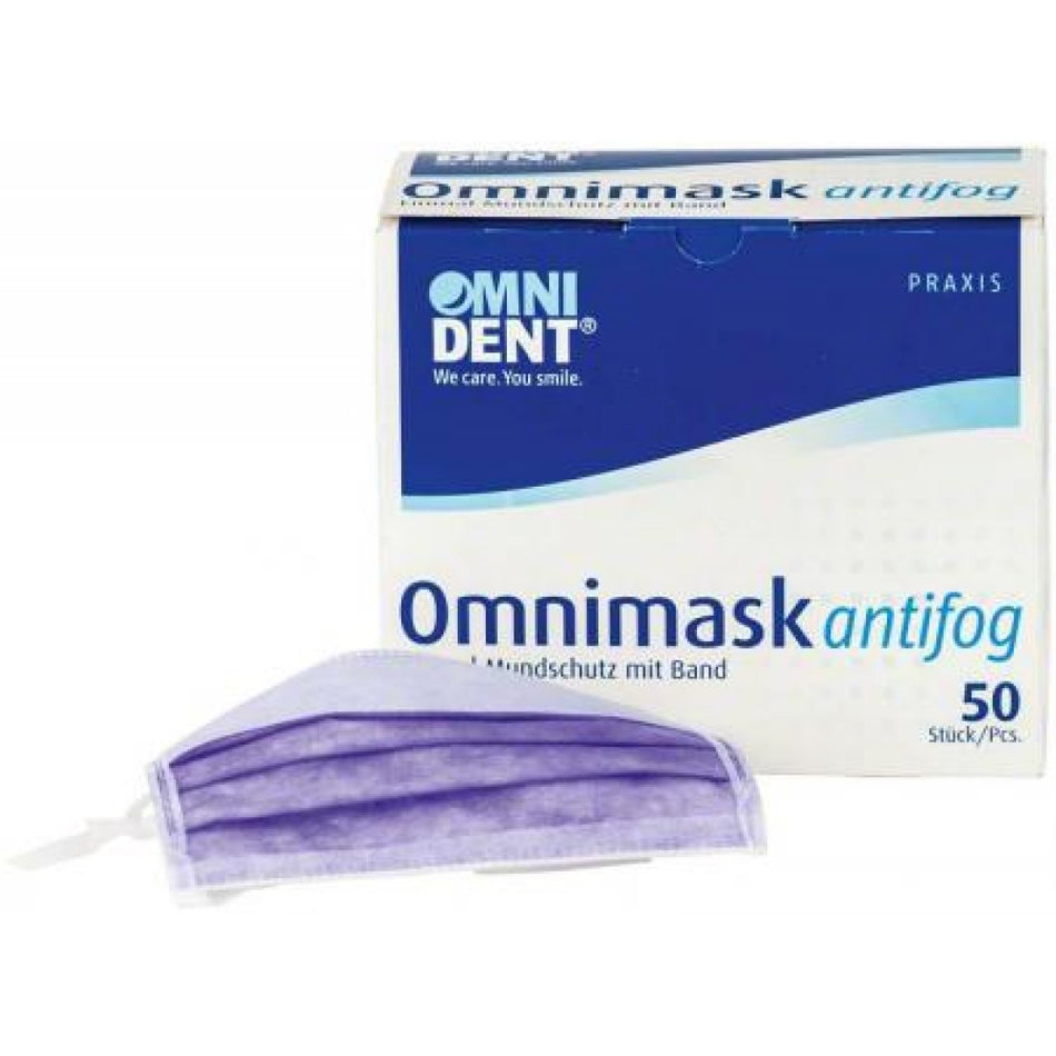 Omnimask Antifog pack of 50 purple, ribbon