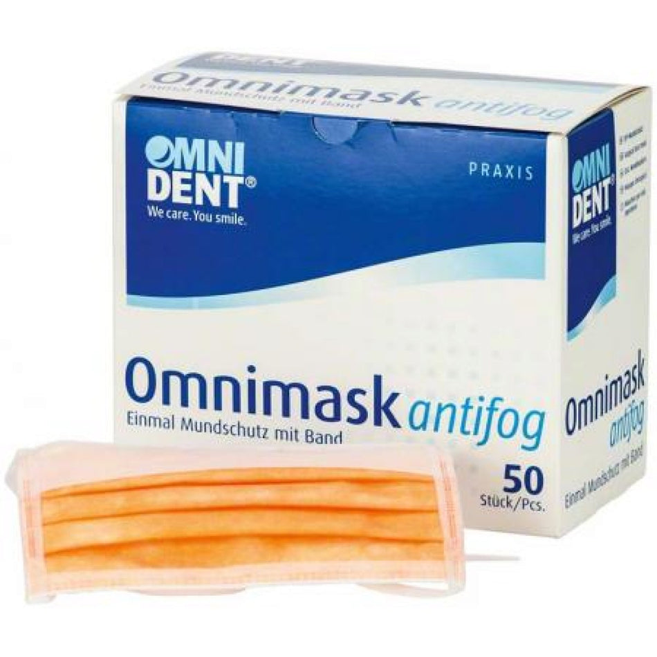 Omnimask Antifog pack 50 pieces orange, ribbon