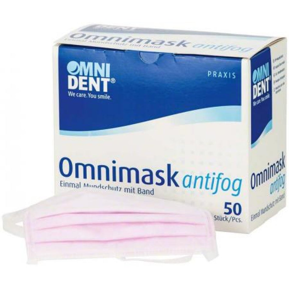 Omnimask Antifog pack 50 pieces pink, ribbon