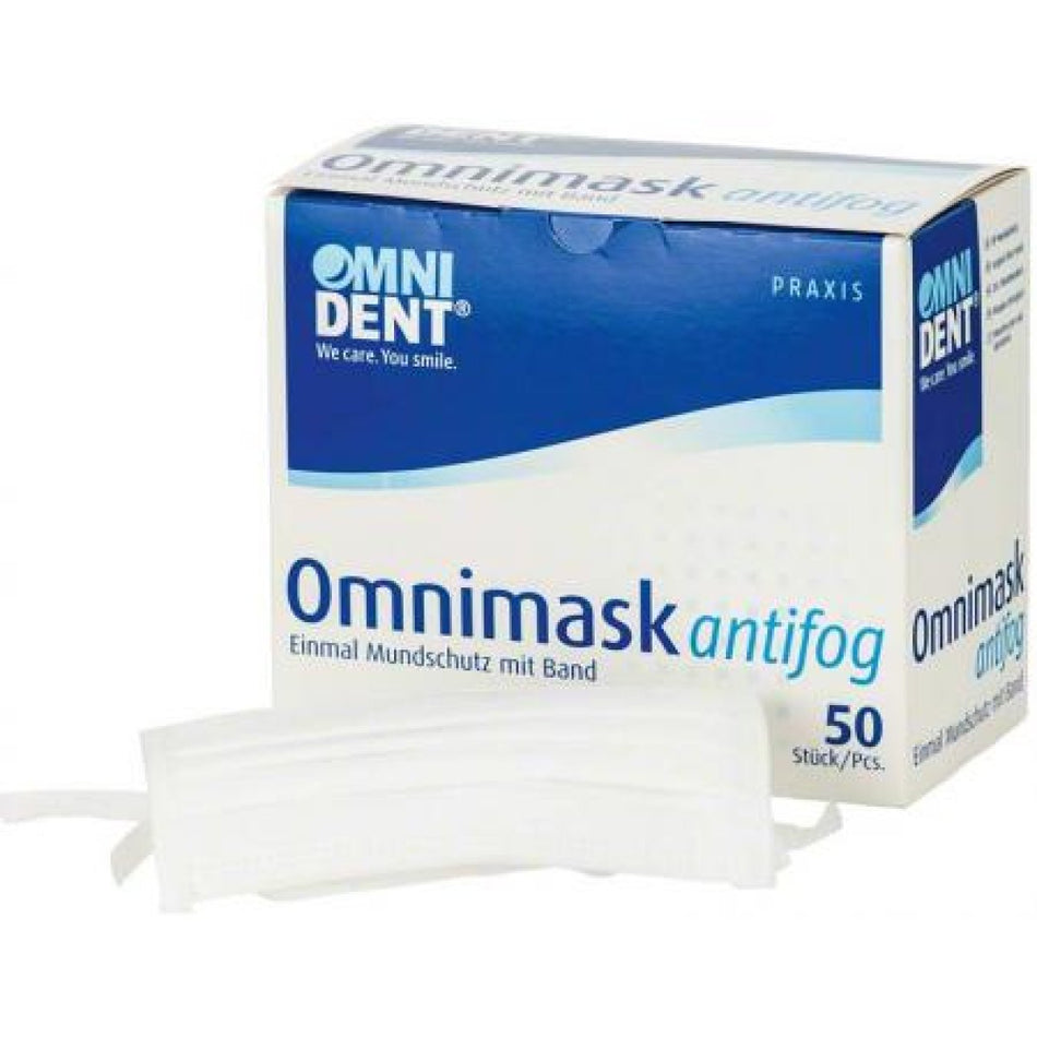 Omnimask Antifog pack 50 pieces white, ribbon